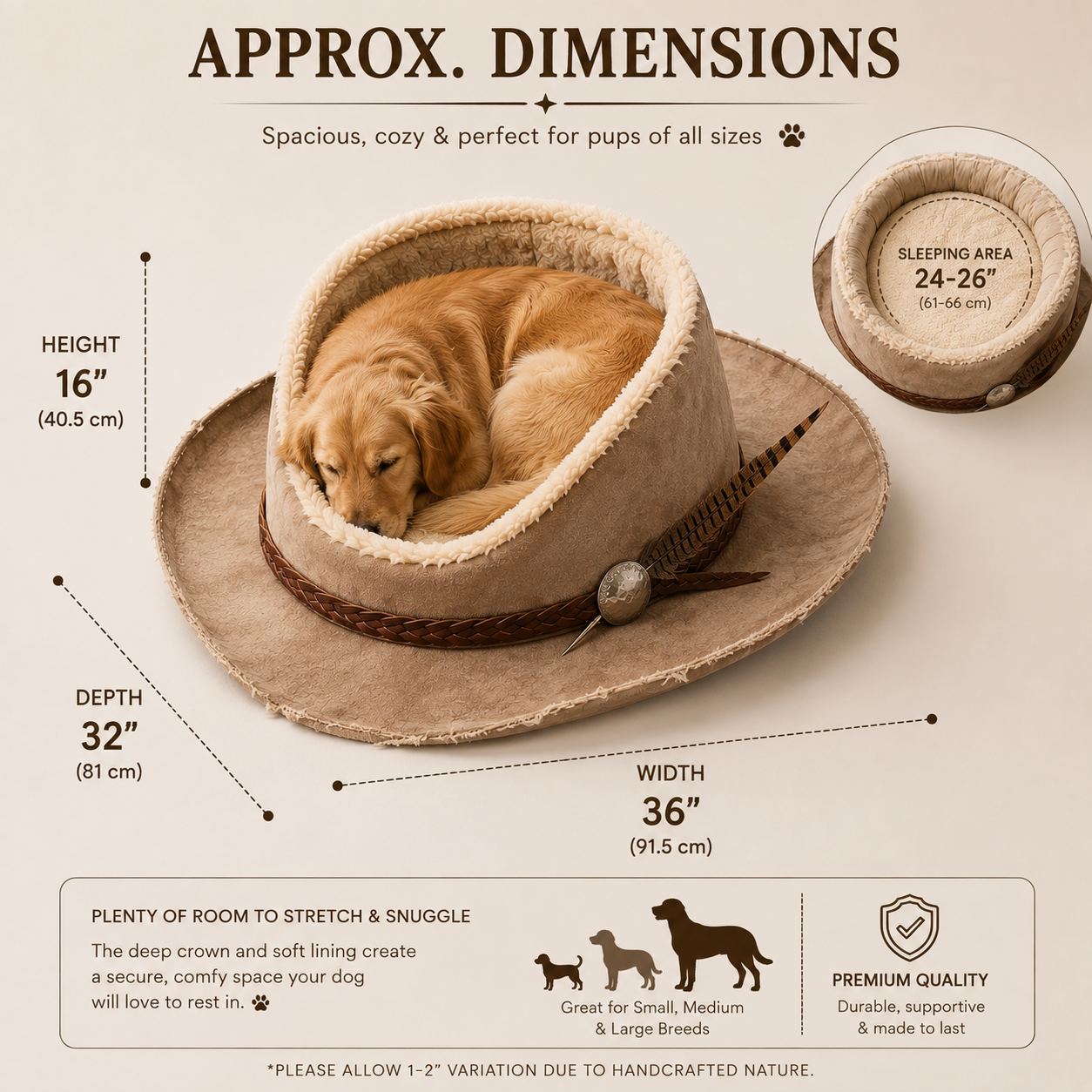 PawBoy™ Cowboy Dog Bed